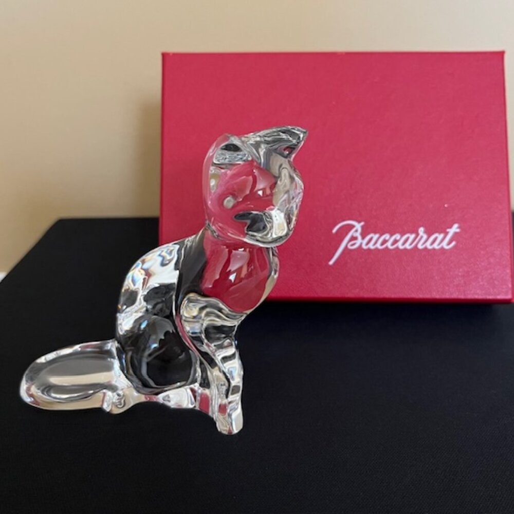 Baccarat Crystal Cat with box